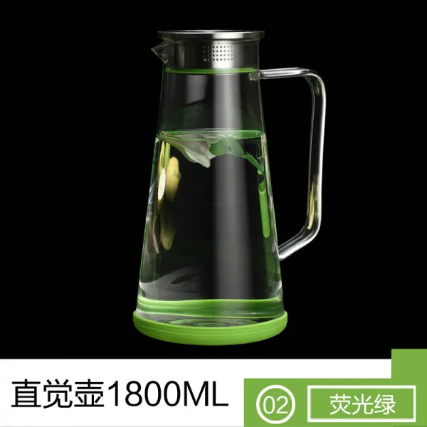 MENGJICHAJU 가정용 깨끗한 냉장고 유리물병 34127930, 02타입 직단지 18올라 네온 그린