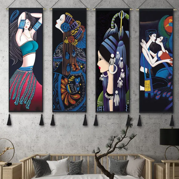 인테리어소품 묘령의 여인 패브릭 벽걸이 롤 그림 23종택1, 09