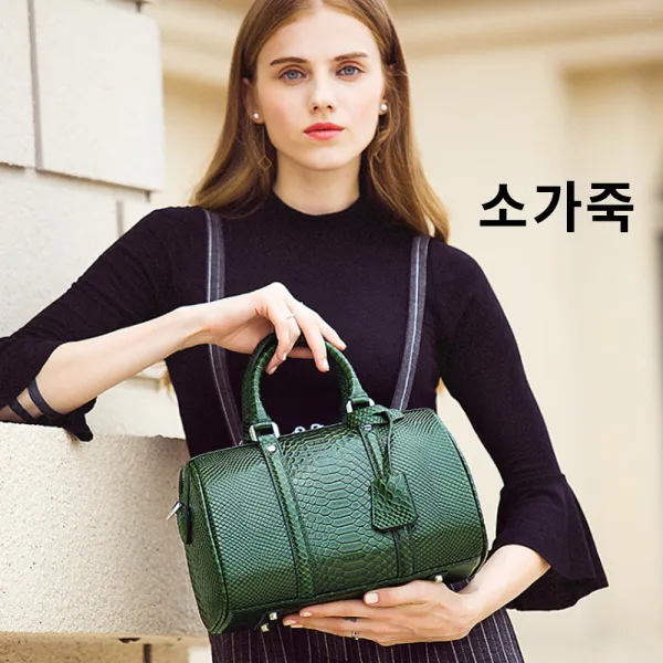 도오빠 여성 도트백 여자 핸드백 리얼 소가죽 가방 숄더백 스네이크 가벼운 정장 엄마 어머니 선물 중년