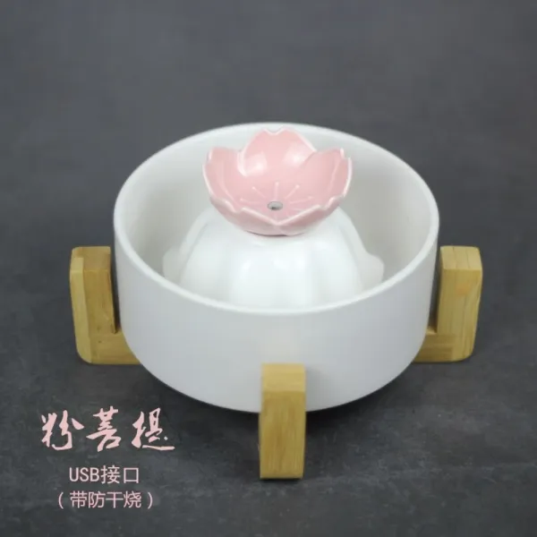 고양이 정수기 세라믹 음수대 자동 급수기 핑크 Usb 건성 화상 방지 