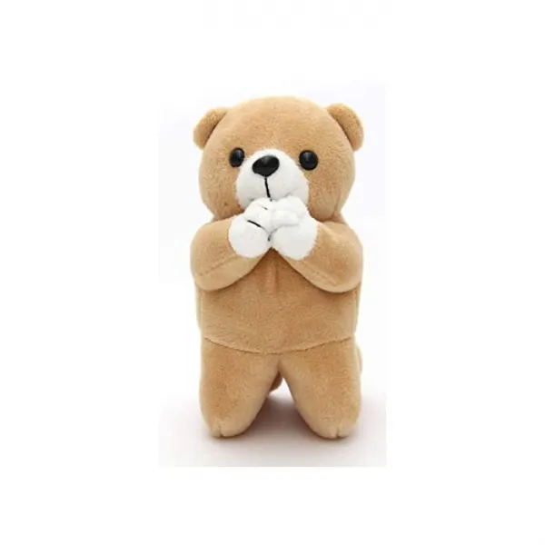 노 브랜드 제품 이노리 합장 인형 브라운 병문안 필승 합격 선물, 1개