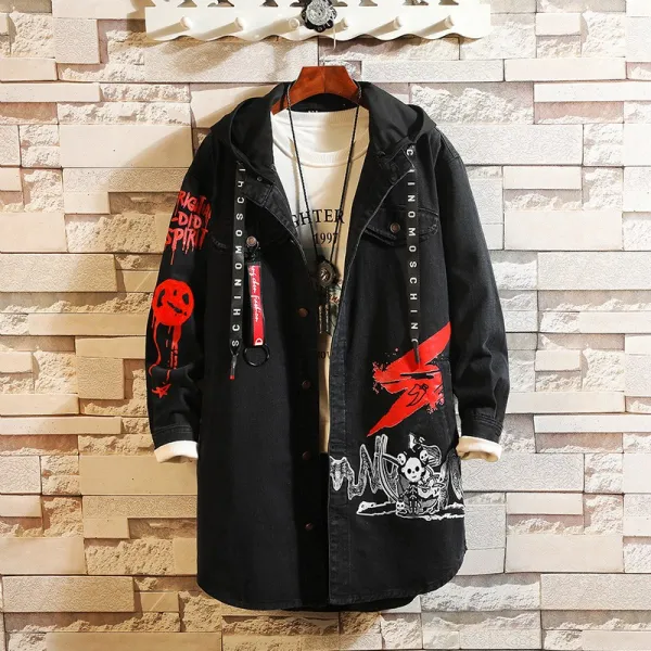 Zheyuan 남성 일반 캐주얼 롱 트렌치코트 45224384