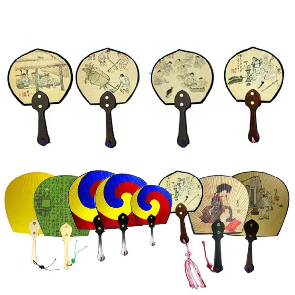 (주)파앤카코리아 전통 선부채, 1개, J1.꼬마민속선-풍속도12형/임의배송+고급매듭추
