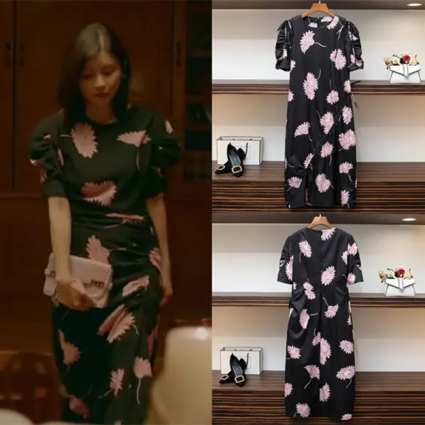마인 나의 상류세상 이보영 서희수옷 여자 여름 스트링 슬림 프린트 원피스