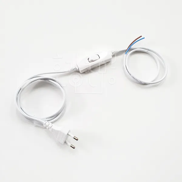 호강조명 AC 220V 전선코드 중간스위치 0.75SQ 백색, 1개, 3M