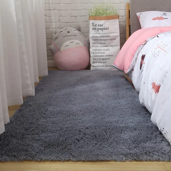 침대 옆에 깔리는 담요 티테이블 아래 카페트 흔들의자 매트 바닥 직사각형 집칸에 깐, 1216베이지 긴털