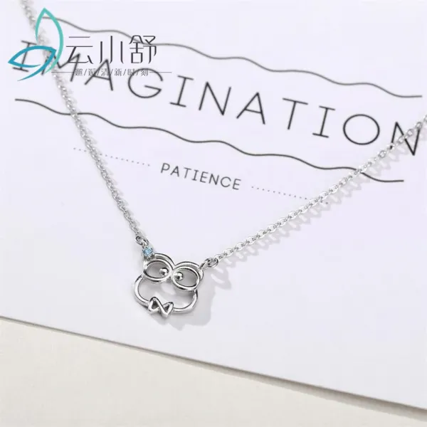 위파인더 부엉이 작은 구름 목걸이 실버 슈 여 패션 S925일 심플한 쇄골 라인 귀여운 동물 학과 초빙 한벌. 대지급에 소요될