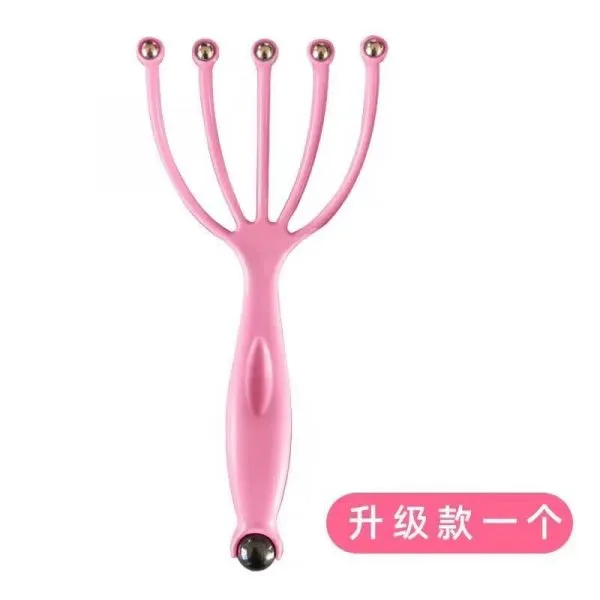 핑거사용 마사지건 두피가려울때 셀프마사지도구 시원한마사지 두피샴푸브러쉬 탈모에도움되는 두피각질제거하기 부모님마사지해주기 두피마사지기 문어발 공부하다사용하는 셀프마사지하는도구, 단일사이즈, 핑크발5개