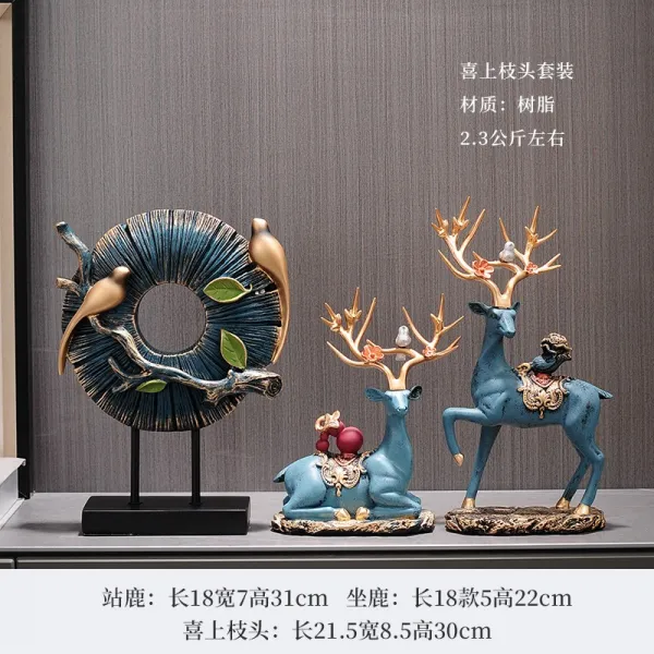 공예품 신 중국식 실내 현관 마네키 장식 응접실이 있다 옮기다 하우스 선물 이사 새집 지 기쁘다 기프트 2851620520 블루 시화판 _신 블루 화매 조롱박