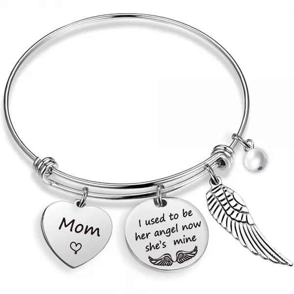 Eigso 엄마 아빠 할머니 할아버지의 감소를 천국 손실 기념 보석 동정심 선물의 기념 Use Her Angel Mom Br