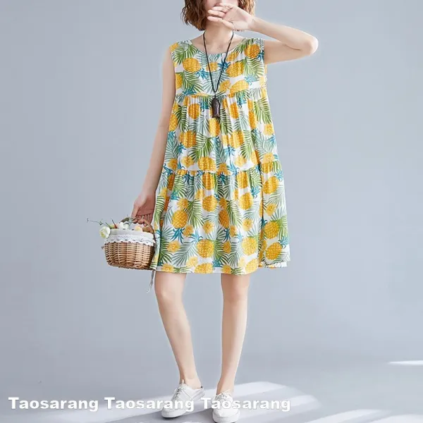 타오사랑 여성 원피스 나시 린넨 Tq659