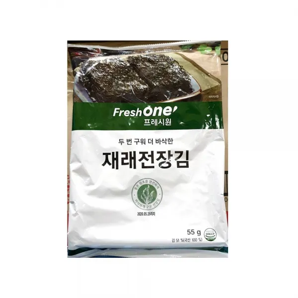 제철 해산물 반찬 전장김(프레시원 55g)X20 김 해조류 해초 조미김(W6992CF), 오버레이 1