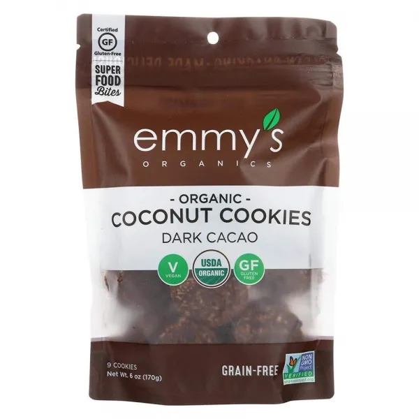 Emmy's Organics 에미 유기농 다크 카카오 마카롱 6 Oz 상세설명참조