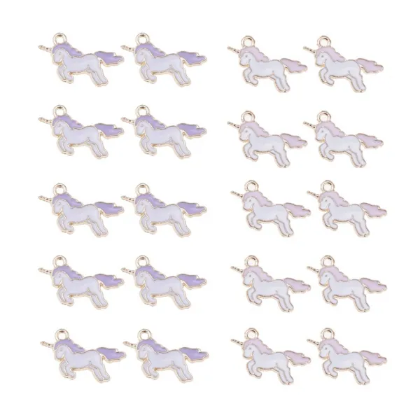 Fwt 부속품을 만드는 보석 소견을위한 20pcs 동물성 유니콘 매력 펜던트