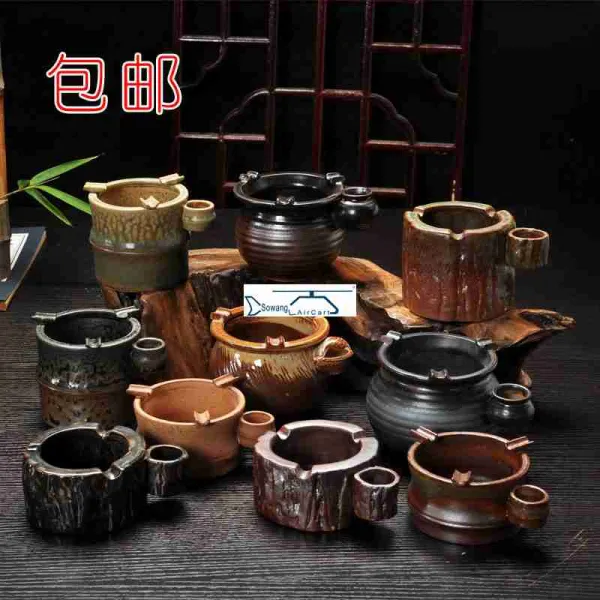 다모아샾 유러피안 독창적 거실 개성 트렌드 멀티 말참견함 클래식 책상 사무실 큰사이즈 라지 옹기항아리, 13 나무 모양 암홍색 왜소 연기 항