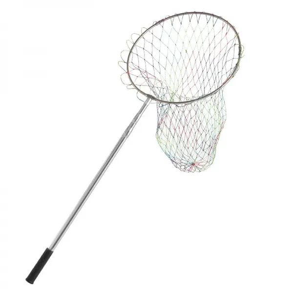 스테인리스 스틸 반망 건어망 신축 막대 낚시 건망 반대 건어조망 접힘망 포켓 어구 용품, 3베이지 40cm컬러 빅말두터운 망