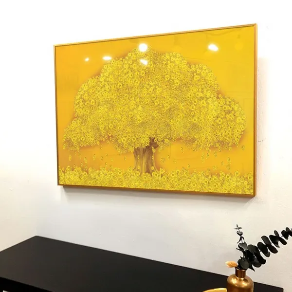 이나코리아 돈 들어오는 그림 황금 돈나무 액자 인테리어 거실 풍수인테리어, 골드 메탈