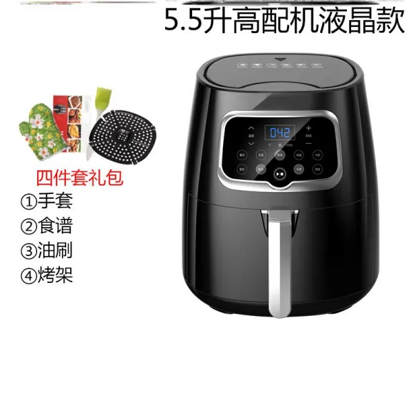 에어프라이어 독일 6대용량 다용도 전자동 에어프라이드 가정용 액정, T10-스마트 풀옵션 5.5L액정타입 레서피 사은품증정 한국-K21