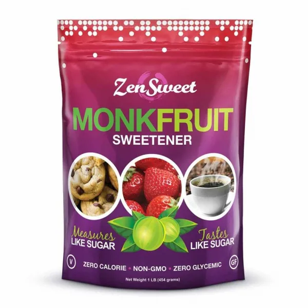 ZenSweet 젠 스위트 나한과 몽크 프룻 스위트너 454g Monk Fruit Sweetener 1 lb, 1팩