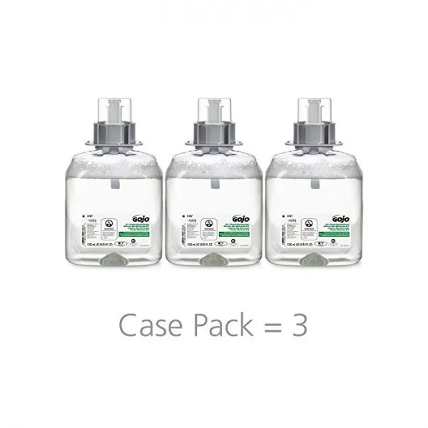 GOJO E1 Foam Handwash Fragrance Free 1250 mL Handwash Refill for FMX-12 Push-Style Hand Soap, One Size, One Color