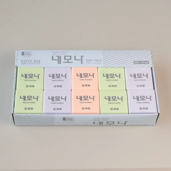 화랑고무 네모나 700 지우개 1갑 30개입, 단품