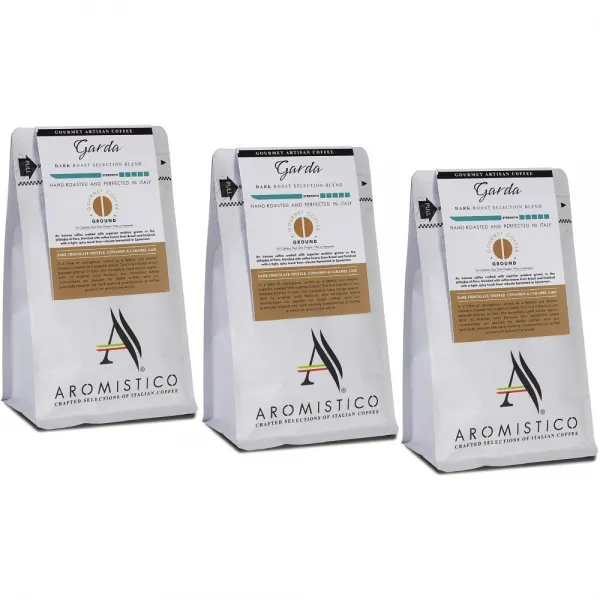 AROMISTICO 가르다 다크 로스트 셀렉션 블렌드 이탈리안 그라운드커피 200g 3팩