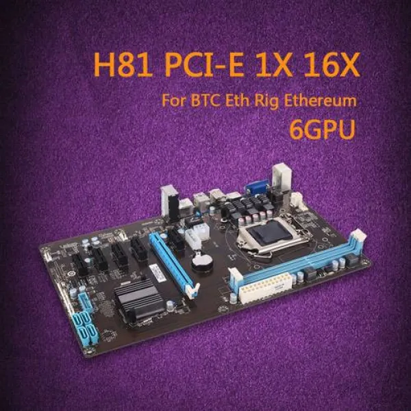 클리어런스 H81 6GPU 고속 새 익스텐더 라이저 카드 PCI-E 1X 광업 마더 보?, 상세내용참조