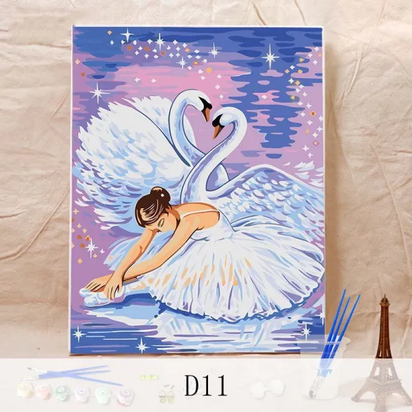 뉴타임즈20 diy 디지털유화 수자채색화 주문자유화 침실거실 장식화 D5E14A10-2, D11 40CM*50CM