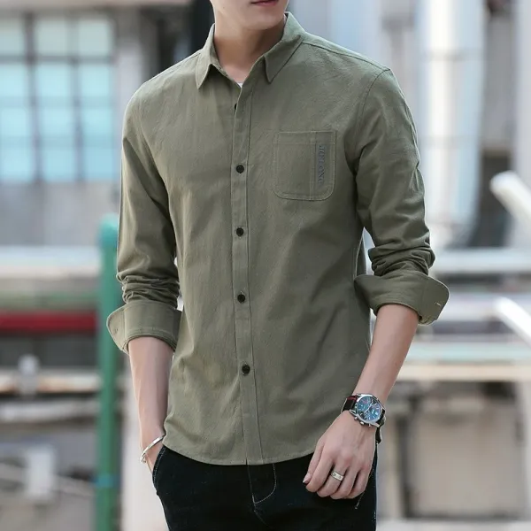 특 불 만 긴 소매 슬림 남성 트렌드 스타일리시 캐쥬얼