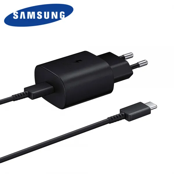 삼성 삼성정품 갤럭시S10 5G A90 휴대폰 25W PD 고속충전기 PPS기능 9V 2.77A EP-TA800, 1개, 25W 고속충전기 TA-800 + C to C케이블 (블랙)