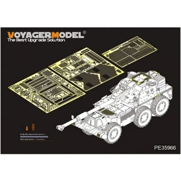 보이저 모델 1/35 현용 남아프리카 공화국 155mm 자주 곡사포 G6 라이노 기본 세트 (타코무 2052 용) 프