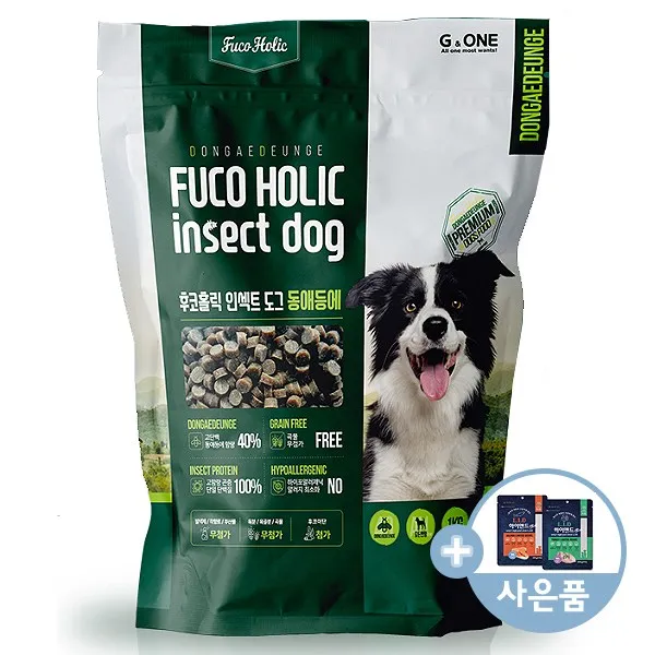 후코홀릭 인섹트도그 동애등에 국내산 강아지 사료 2.4kg + 하이엔드스틱 증정 후코홀릭 인섹트도그 2.4kg