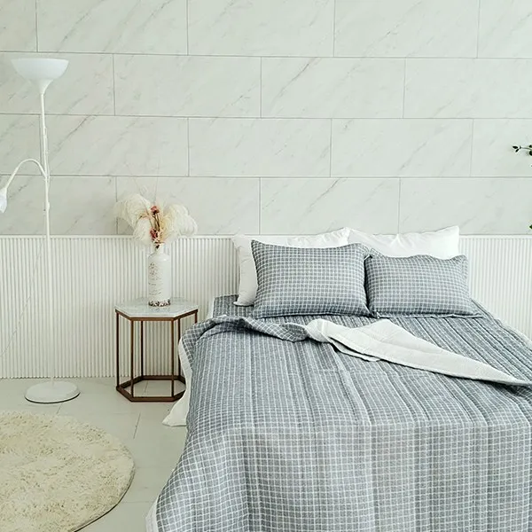 이불팩토리 시원한 인견 시어서커 여름 양면 누빔 차렵 이불 (슈퍼 싱글 퀸), 3코지_그레이