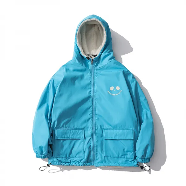 정반 양면으로 입다 눈길을 끄는 패딩 여성 트렌드 램스울 카고 Roora 커플룩