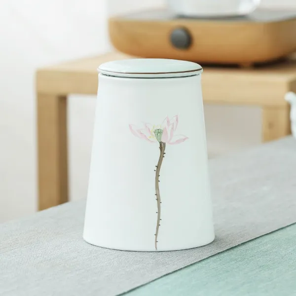 페인팅 스몰자 룩 밀폐형병 저장 탱크 차잎 포장케이스 푸얼 티 깡통 타입 양식 십일 졸직평 깡통 연꽃