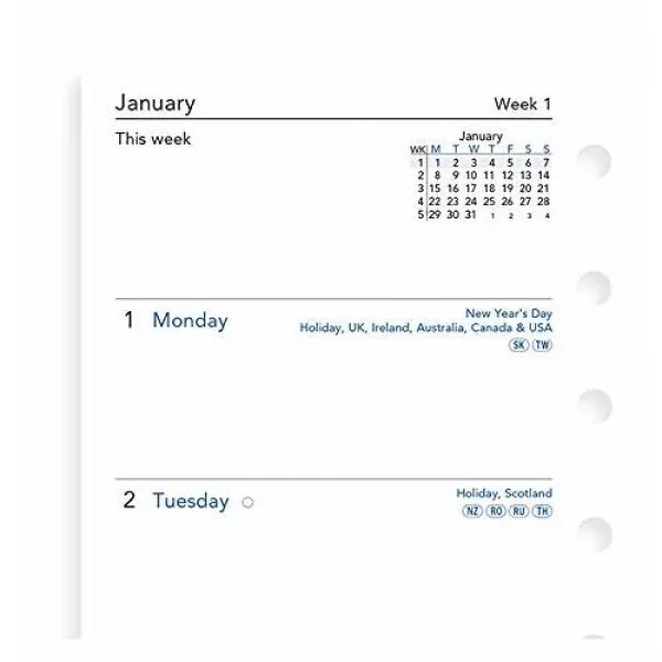 Filofax Pocket Week on Two Pages English 2021 Diary