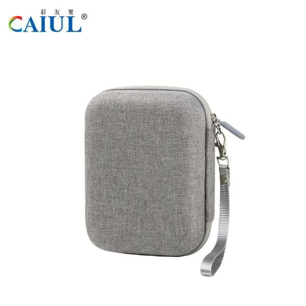 CAIUL/폴라로이드 i wide300 전용 클리어 크리스털 케이스 클리어 링보장하다, 회색 천으로 패턴