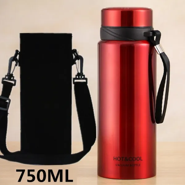 텀블러 600ml수회 보온컵 304스테인레스 대용량 단색 임산부 스승의날 노인 여학생, T05-와인색 750ml(컵커버증정)