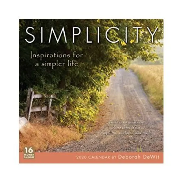 단순성 2020 달력 : 심플 생활에 대한 영감 9999991863014, Simplicity