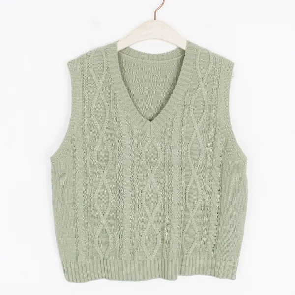 퍼니걸스 꽈배기 기본 조끼_3019