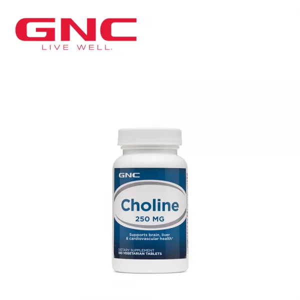 GNC 콜린 CHOLINE 250MG 100정 신경전달물질 뇌기능영양소 생식시스템, 1개