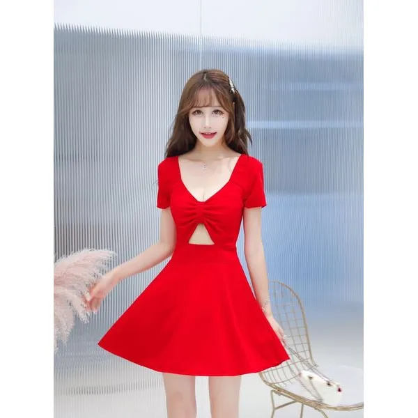 섹시원피스 섹시한 원피스 깊게패인옷 등이드러나는스타일 술집 스커트날씬해보이는 뱃살가림 여성의류 기질 나이트클럽 작업복