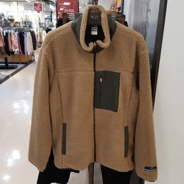 Nii 니 19년 봄신상 공용 양털후리스 배색 하이넥집업 양털집업 뽀글이집업