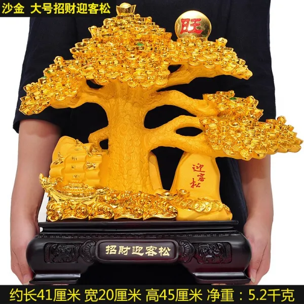 라이프영 인테리어 진열 장식품 마네키 사이드 카드 성월 돈나무 돈 버는 나무 풍수 거실 현관 가게 개업 기프트, 사금 커피  코끼리 영객송