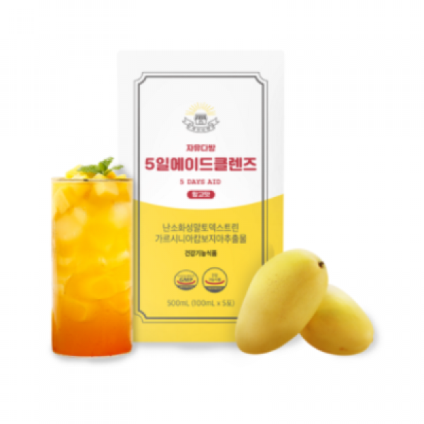 자유다방 5일에이드클렌즈 망고맛, 100ml, 5개