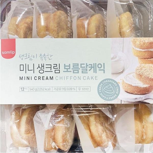 삼립 Samlip 미니 생크림 보름달 케익 12개입, 1개