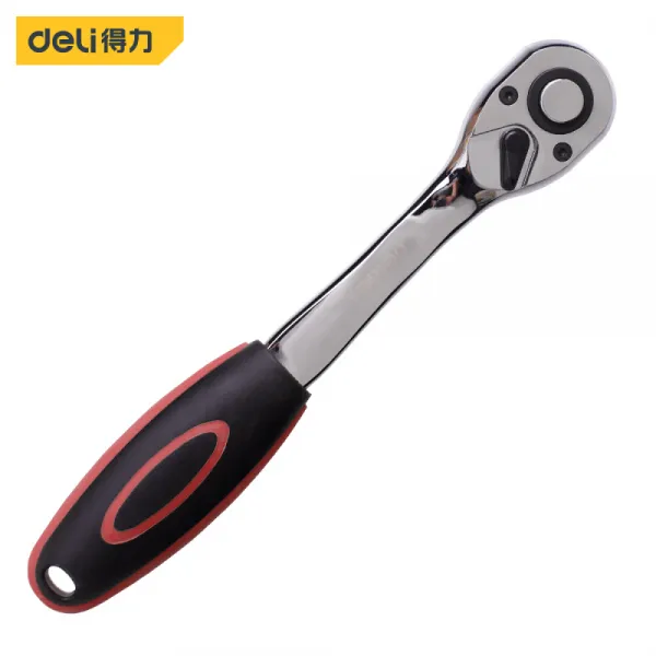 deli 득 력 (deli) 빠 른 탈락 손잡이 래칫 렌치 72T 12.5 mm 전문 급 크롬 바나듐 강철 슬리브 대 비 DL 2522