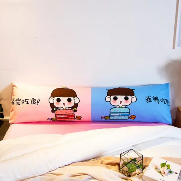 베개커버 길죽한 귀여운 엽기 웃긴 커플용품 베게커버 롱타입 더블 1미터 2 1.5/1.8미터, C09-내가 키우다 먹방(베개커버 한개 심없음)