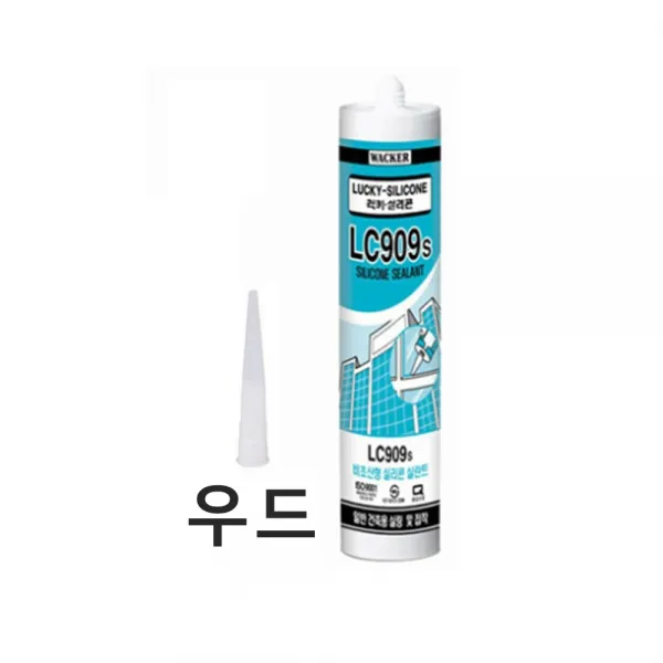 Lucky 비초산 실리콘 실란트 270ml 건축재 금속 목재 벽돌 PVC 우드색