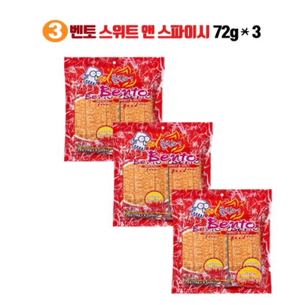 벤토 스위트 앤 스파이시 72g(12g*6입), 3개, 72g